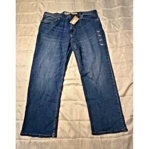 NWT Mr. EDDIE BAUER Mens Flex Waist Comfort Fit Medium Blue Jeans 38/30